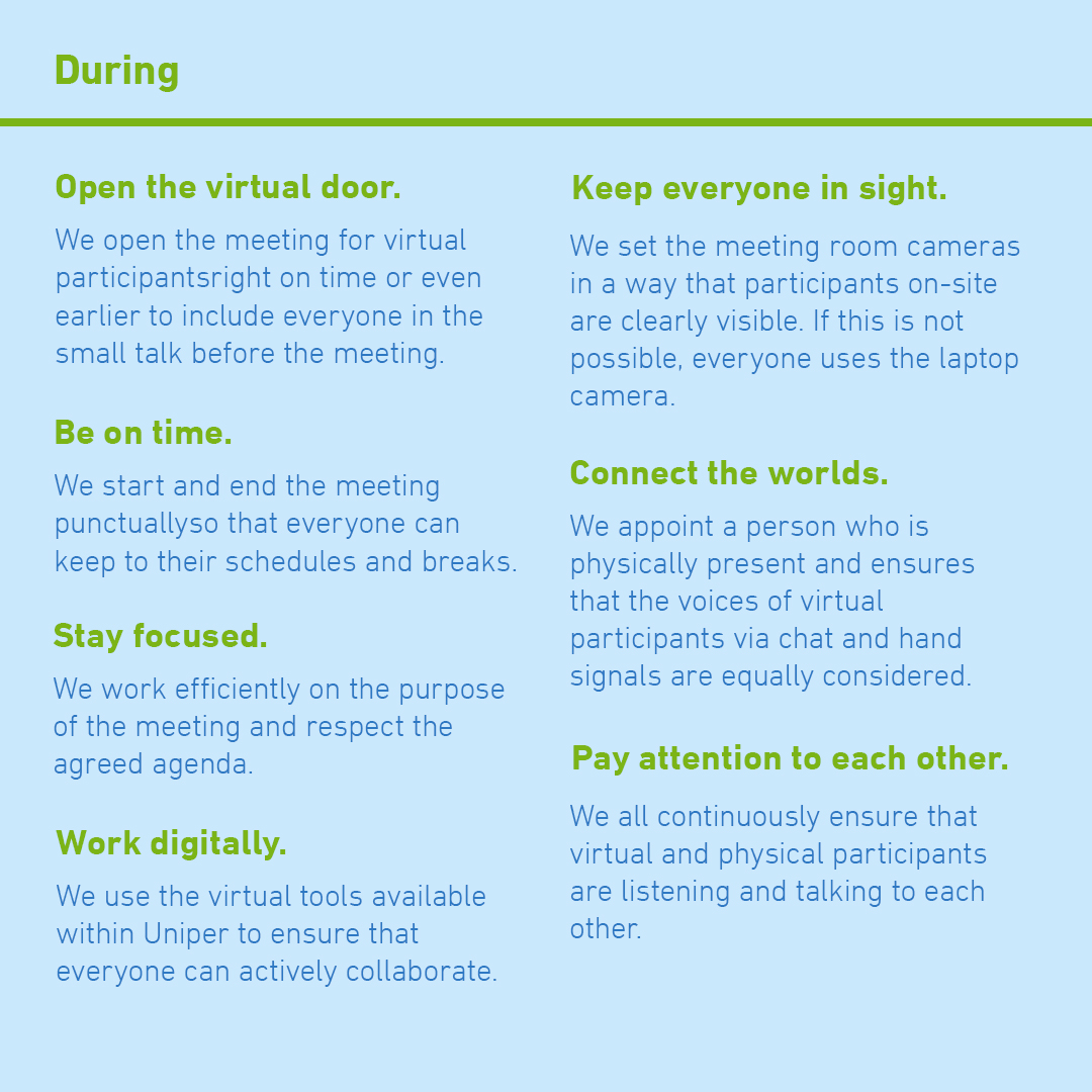 uniper_energy's tweet image. No matter where we work from – we are well-prepared for #HybridMeetings. Our recipe for success consists of several ingredients. One is the use of modern IT technology for #HybridCollaboration, but an open and inclusive mindset is just as important. 👨‍💻👩‍💻 #NewNormal