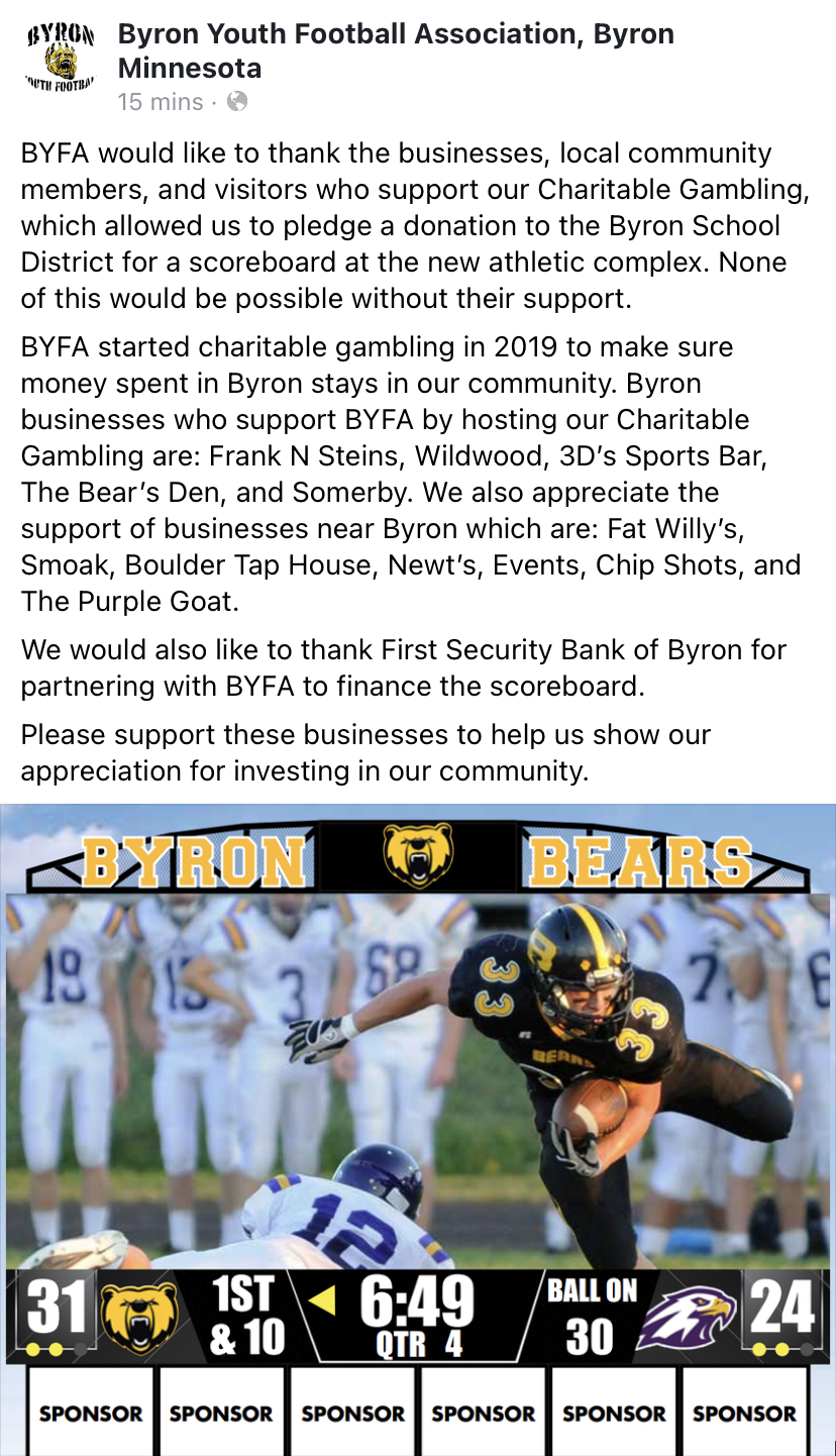 Byron Bears Football on Twitter "Huge shout out to Byron Youth