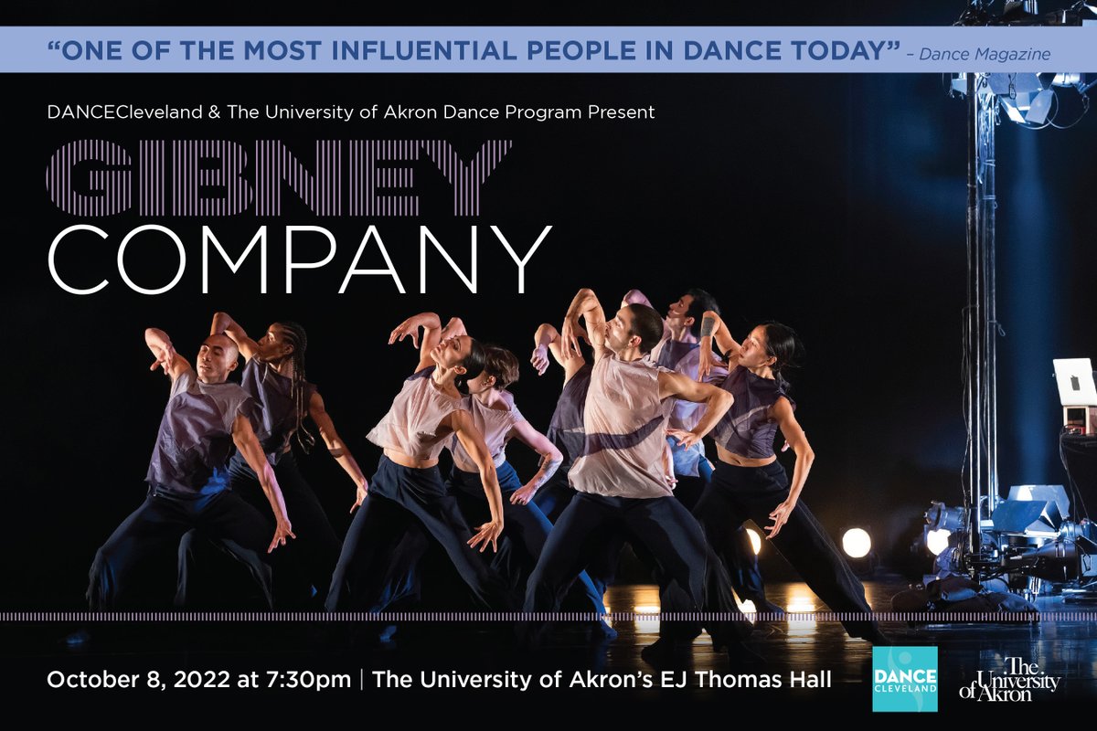 Experience live contemporary dance when the amazing @GibneyDance comes to @EJThomasHall October 8th with a program featring three works including 'Oh Curage' by Tony Award winner @sonyatayeh and more! Tickets at dancecleveland.org.