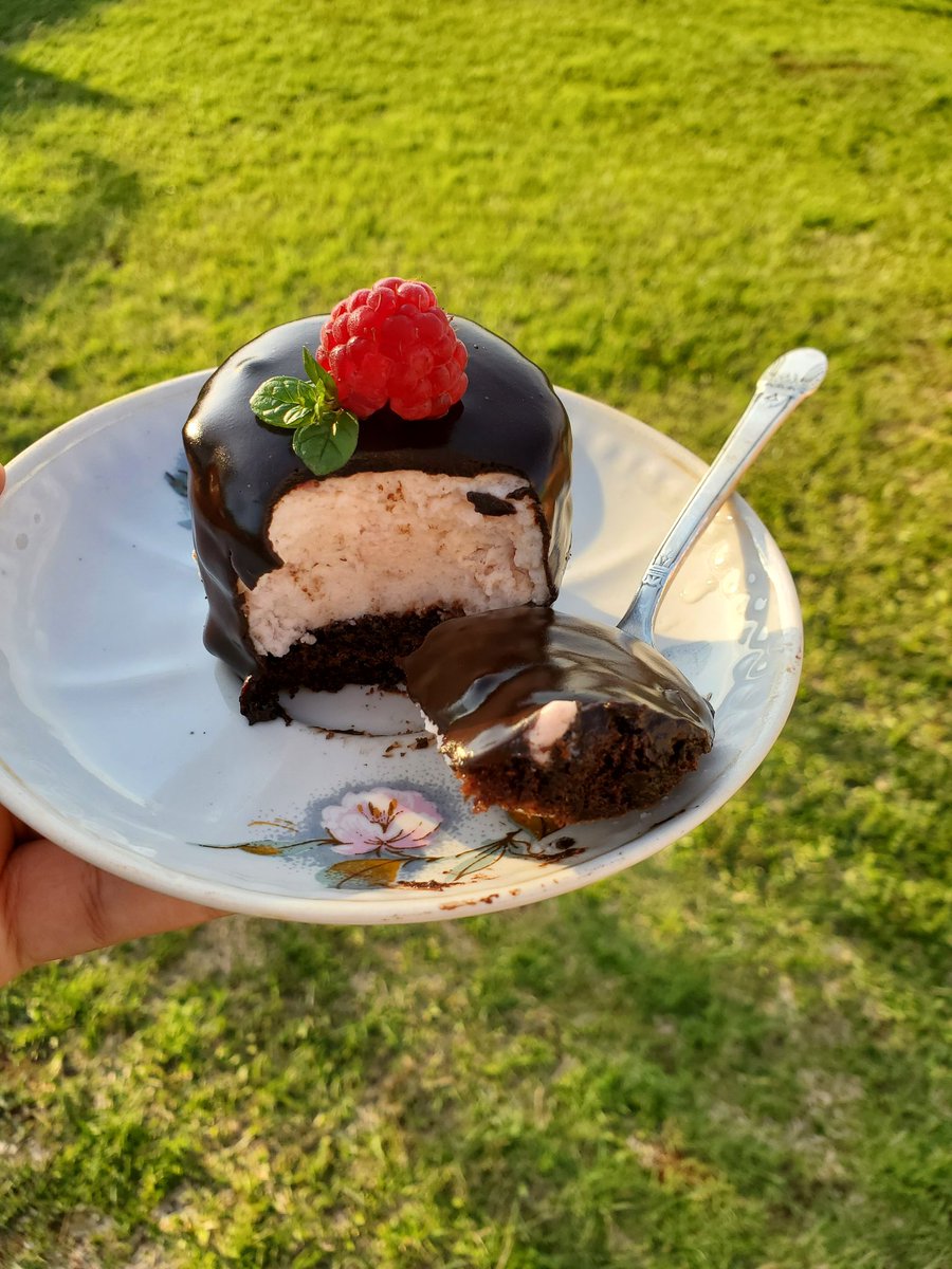 DelightsOlga's tweet photo. I finally had a go at making some petit fours. 😊

Chocolate sponge base topped with strawberry crèam bavaroise and some with a chocolate glaze finish. 😊😋

#OlgasExperiments https://t.co/LyHAE413AI