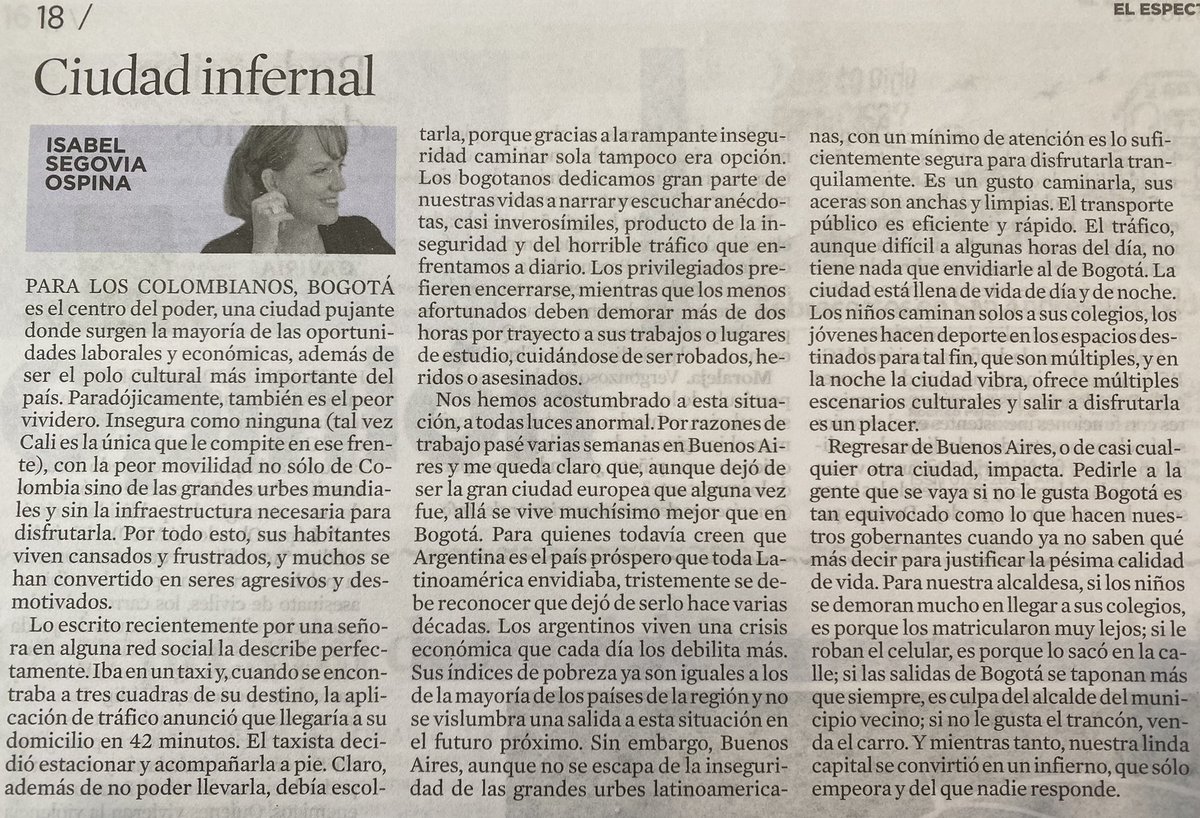 IsabelSegoviaO's tweet photo. ¡La pobre Bogotá! @poqueaja @poqueaja @sandragarciajar @dario_maldonado @arturocharria @AnitaFernandezM https://t.co/DYsLBs70Gh