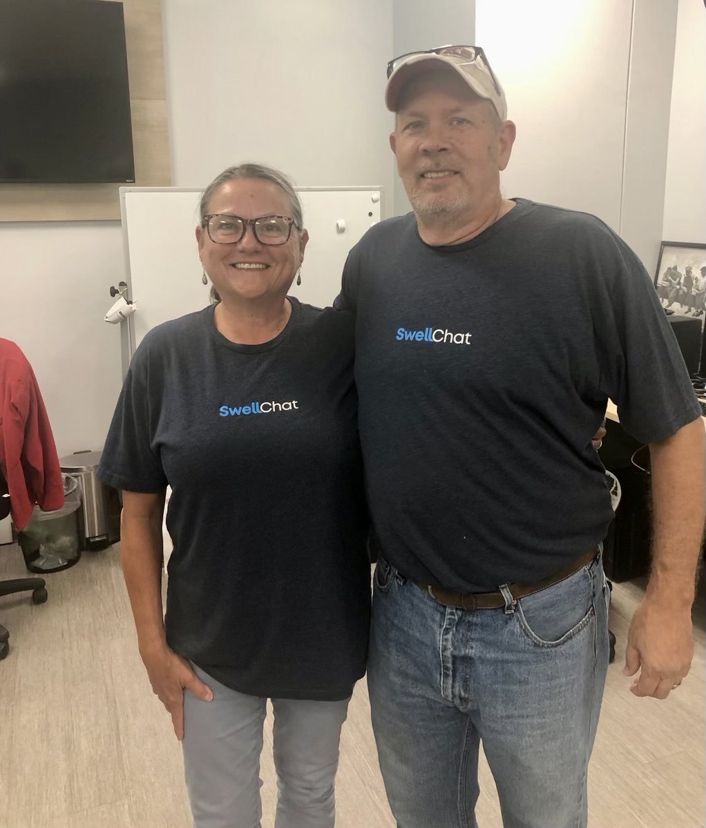 We love our customers at @amplifiedaginc! What a treat to receive a photo of them in SwellChat swag❤️