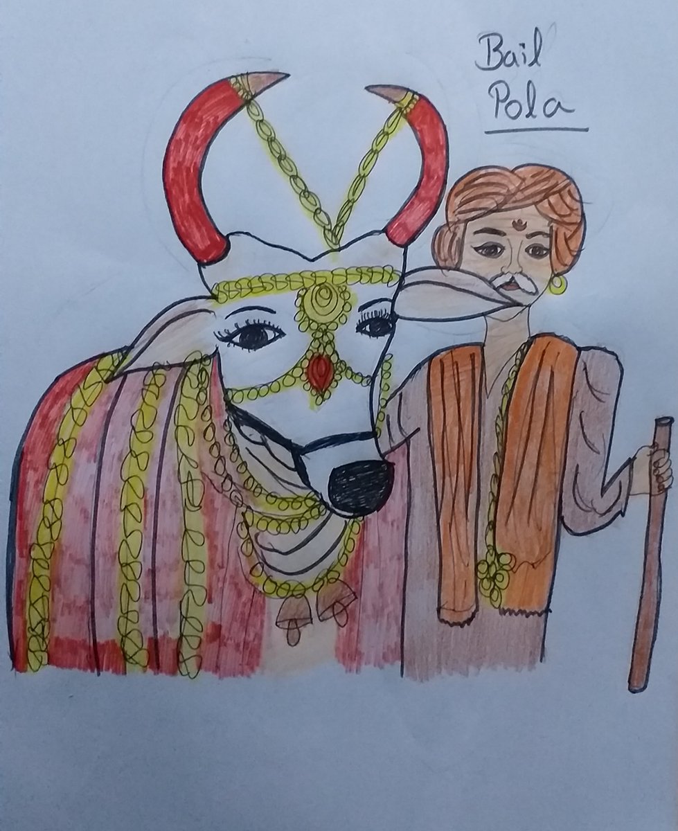 RenuSuryavansh3's tweet photo. https://t.co/YqBkiLRwWh
My Bail Pola festival Art #bailpolaart #viral #trending #newart #freshart #trendingart #simpleart #easyart #differentart #arttutorial #sketchtutorial #drawingtutorial #penciltutorial #art #sketch #artwork #artoftheday https://t.co/xEIaETsTod