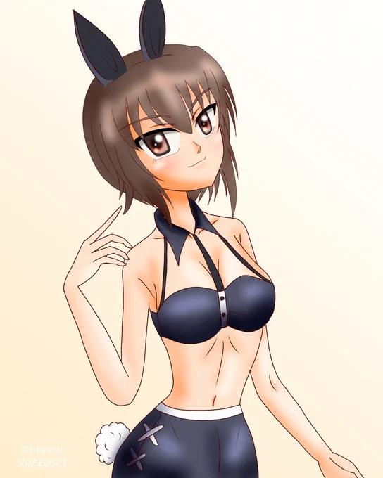 バニー風水着のまほさん #ガールズ&amp;パンツァー #西住まほ  