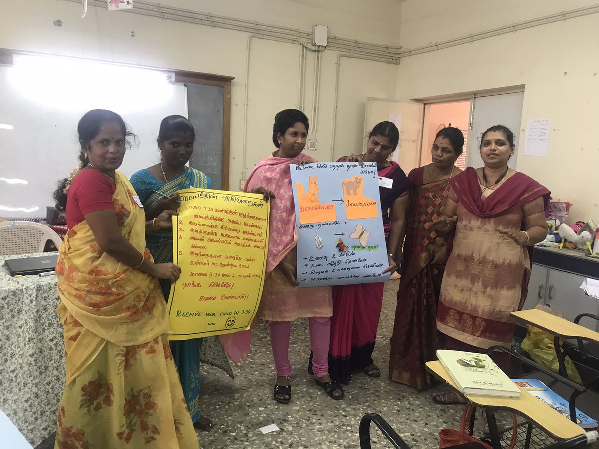 abirami1975's tweet photo. "If you are happy..நீராருங் கடலுடுத்த..God's Love..
These have been my mantra&breathe for the 15 years. Training for Anganwadi CPDO'S from different districts of TN.
#governmentoftamilnadu #ecce #cdpo #anganwadi #anganwadiworkers #eccetraining #ICDS #abiramivivek @anganwadi https://t.co/V9U4iCsT9h