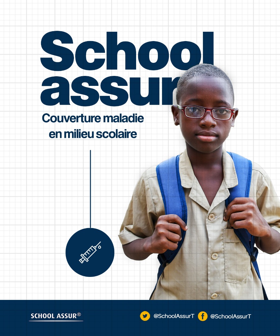 SchoolAssurT's tweet photo. Initié en 2017, le programme de #ProtectionSociale en milieu scolaire #SchoolAssur permet aux apprenants des établissements publics, l'accès à des soins de qualité et l'apprentissage des outils de protection sociale. https://t.co/qACOKwryvb