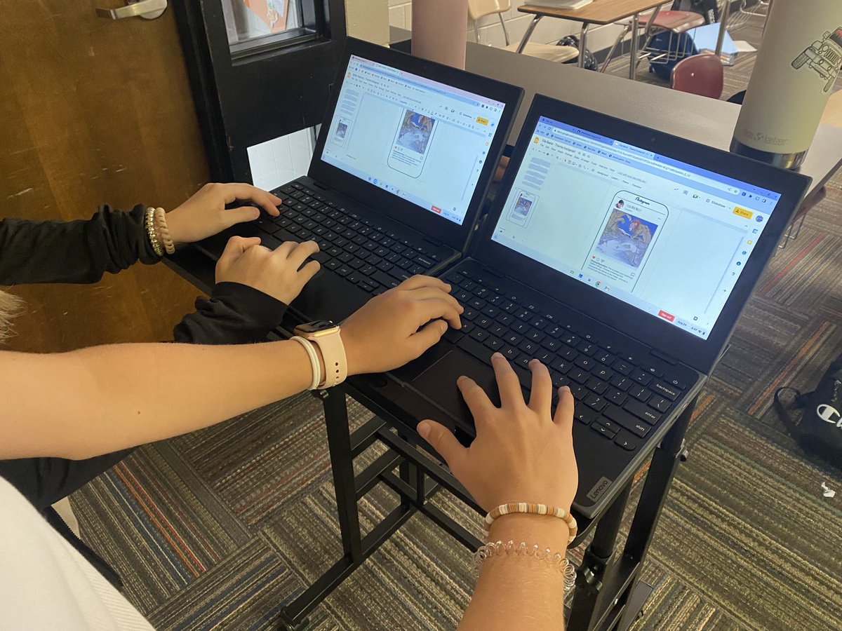 MockLainey's tweet photo. #themeday Students create a Postagram with a summary and #theme based off their choice in fable. Before they leave class, I ask them to choose a theme for their day. So far, we have #helpotherseveniftheycanthelpyou @CiaHallsville @HallsvilleJH @danieli_parker https://t.co/hFl5ZBYAZZ