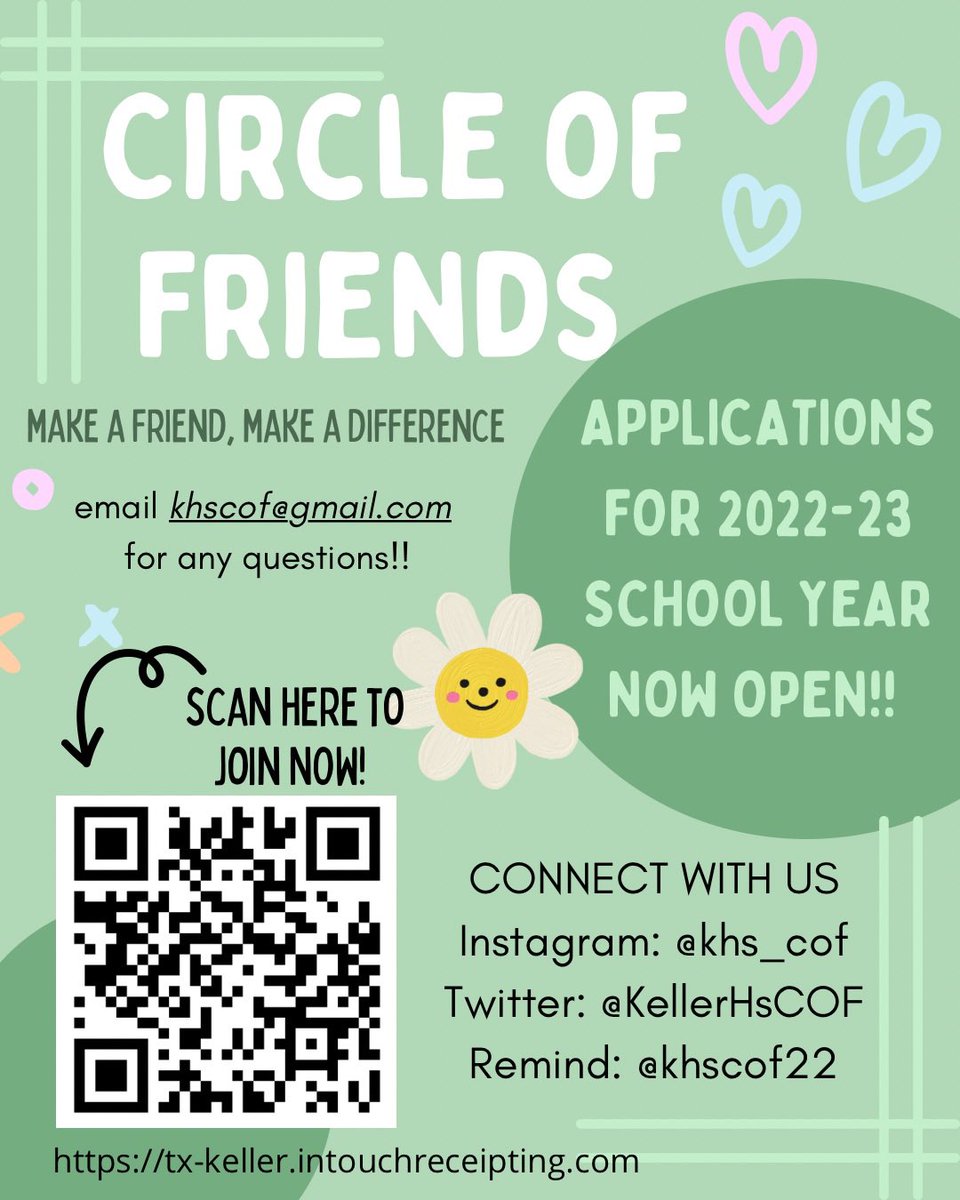 This is the flyer with the updated QR code and the link to the Keller Webstore for those who couldn’t access it!!
