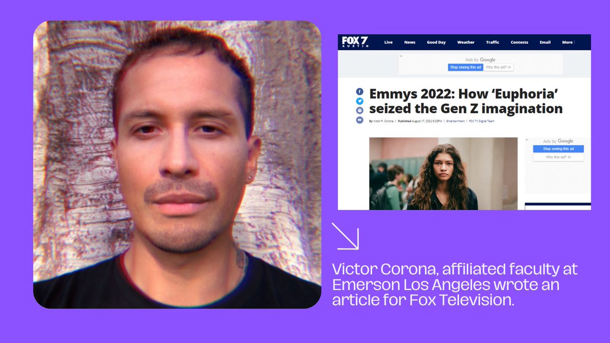 #EC_FacultySpotlight: How did @euphoriaHBO a TV series built around profound distress attract so many fans? @victorpcorona @EmersonCollege affiliated faculty @EmersonLAcenter wrote for @FOXTV interviewing faculty @oweneagan & @EmersonAlumni Mariana Franco '22 & Gabe Sampedro '22