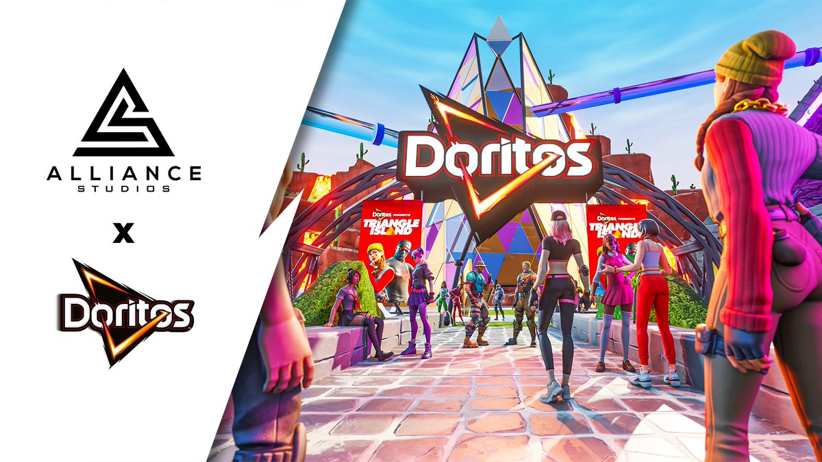 fn_alliance's tweet photo. 🚨 Alliance Studios is proud to announce our latest brand experience with @Doritos 

Discover Doritos® Triangle Island™ Hub! 
Explore the Island's secrets &amp; play three unique games designed to test your skills against fellow Doritos lovers!

Play Now➡️https://t.co/AQAslQya3A https://t.co/7Jwcyxk4jj