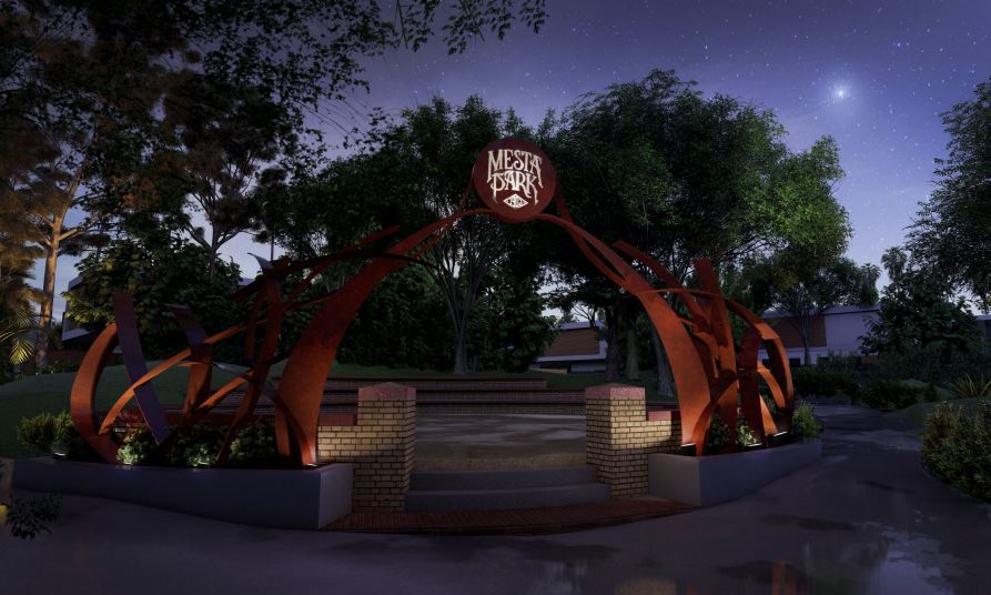 mestapark's tweet photo. Check out “Deep Roots,” our neighborhood’s first public art project was installed in the SE corner of Perle Mesta Park - honoring the life and legacy of long-time neighborhood resident Anita Irwin. https://t.co/az8LWGhTPR