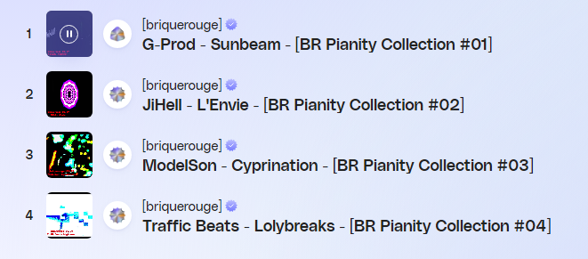 DjDavidDuriez's tweet photo. The @pianitynft [briquerouge] #nftcollection is revealing more good tracks every week.

#05/99 will drop in 10 days from now

#nftmusic #nftaudio #musicnft #nftcollectors
#nftstreaming #nft #nfts https://t.co/kSfxwj1xO8