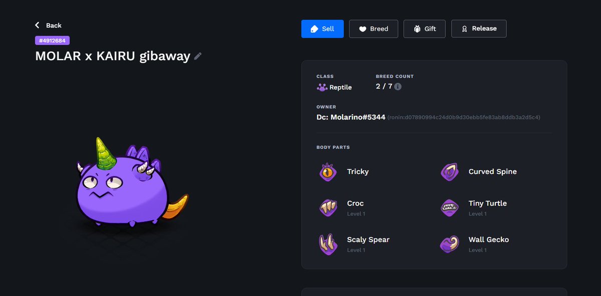 Molar033's tweet photo. Twitter Giveaway sponsored by @Kairu_axie!! 
Mechanics to join:
- follow @Kairu_axie and me 
- drop a like and comment
- retweet 
- Winner will be picked randomly 11pm Manila Time tomorrow.

Winner gets this v3 bleed reptile https://t.co/LB0X1jhYWA