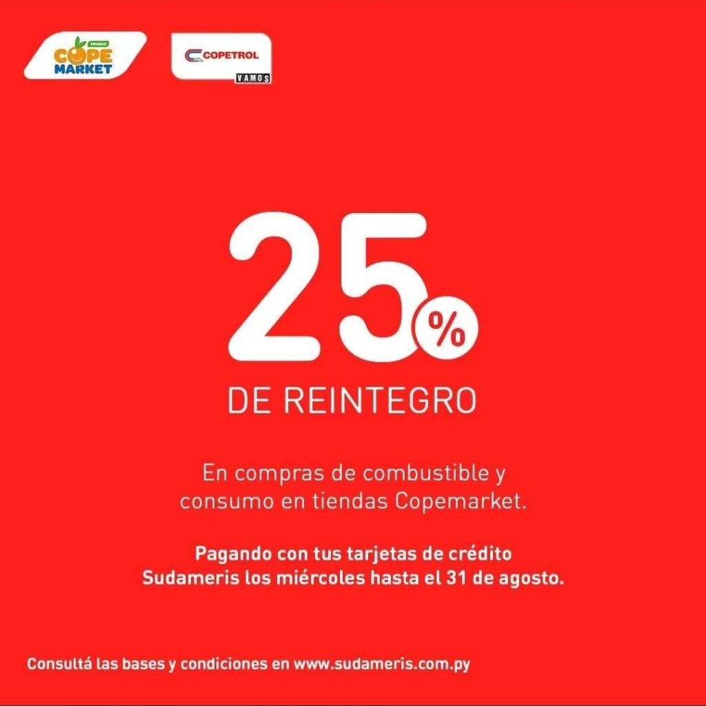 PromoCombusPY's tweet photo. Hoy miércoles, tenés hasta 30% de descuento con las TCs del Banco Sudameris en las estaciones de Copetrol.

Fuente y más info en @copetrol_py

#PromoCombusPY #combustible #promocionespy #Paraguay #Asuncion22 #copetrol #petromax #petrosur #petrochaco #barcosyrodados #shellparaguay https://t.co/BcU6W6urPv