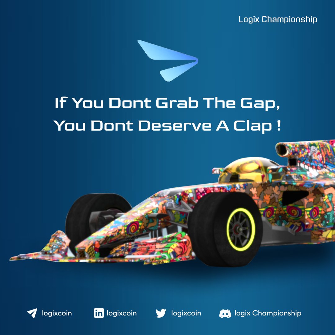 LogixCoin's tweet photo. Are you ready to race? ๐๐
Fasten your seat belts!๐๐
#LogixChampionshiop is all ready to drive straight through your heart ๐
You delay and you miss out!
Hurry up ๐ค๐ค
The time is running out ๐๐ผโโ๏ธ๐๐ผโโ๏ธ
#LogixCoin #LogixTurboSquad #gamefi #NFTGaming #logixverse #NFTs #Metaverse https://t.co/XPnI0h7bGw
