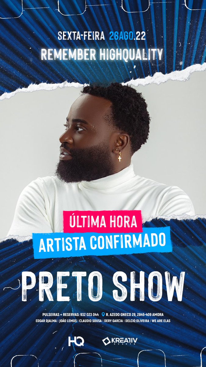 highqualityre's tweet photo. Temos um artista de última hora 🤩🔥
Estás pronto pra ver o @preto__show na #RememberHQ? 😎 https://t.co/JEielhVZaI