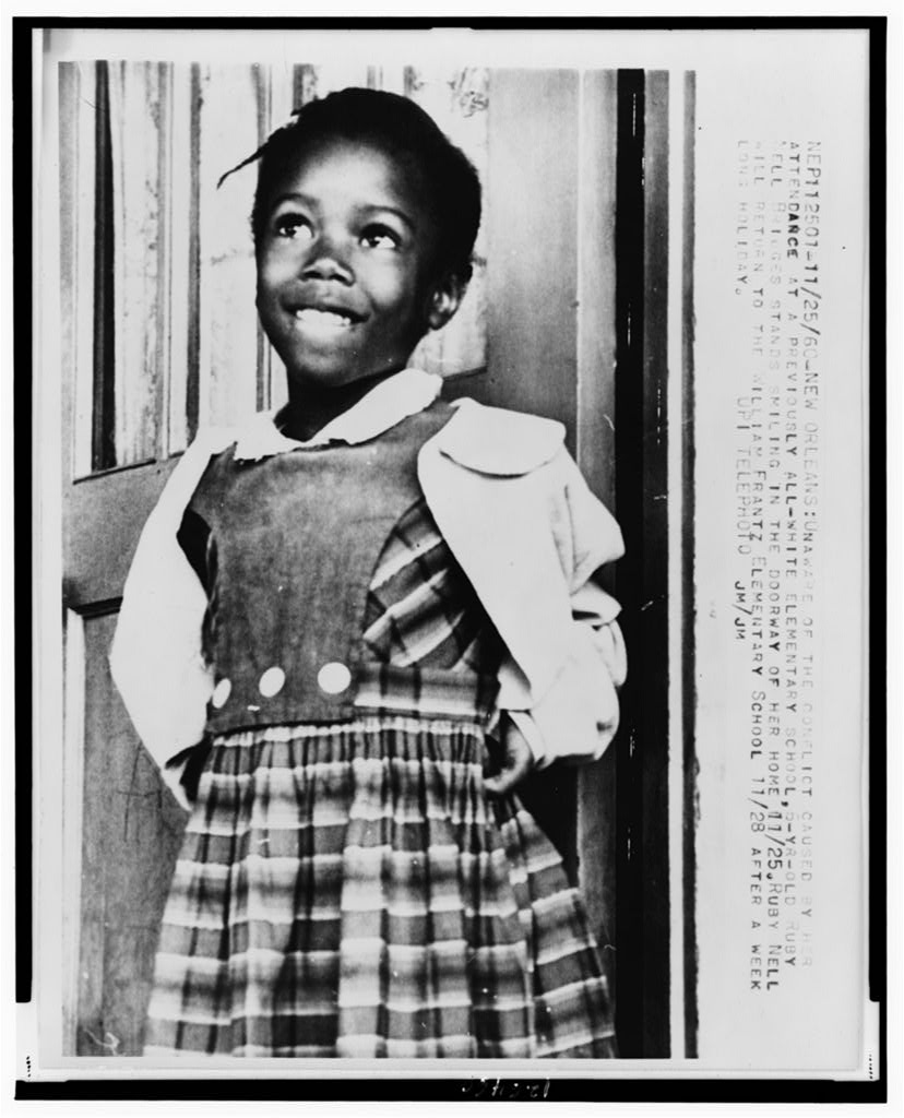 LibnOfCongress's tweet image. This beautiful child is Ruby Bridges. She became a pioneer in school integration when she was chosen to spend her first grade year in an all-white elementary school.See Ruby and her book, I Am Ruby Bridges, at #NatBookFest, Sept 3. loc.gov/item/00651757/ 
loc.gov/events/2022-na…
