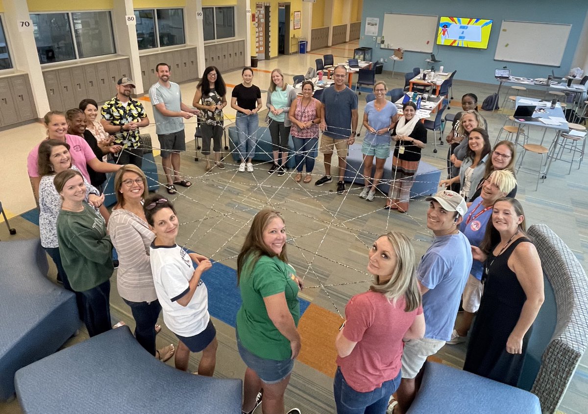 Our <a href="/AFMSChargers/">Apex Friendship Middle School</a> built a web with their similarities in our CKH  training. 💙❤️ #relationshipsmatter #capturingkidsandteachershearts