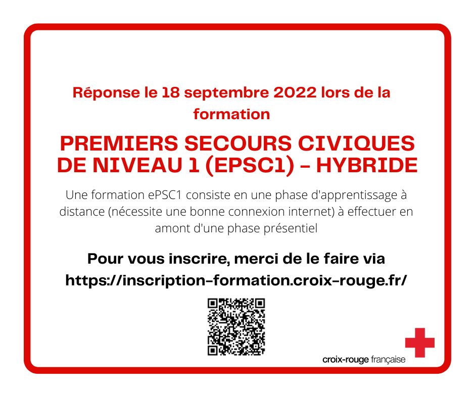 croixrougereims's tweet photo. Vous êtes intéressé pour être formé au Premiers Secours ? Alors inscrivez-vous et RDV le 18 septembre !

https://t.co/LhbqIrNPFy https://t.co/YVxfNip49G