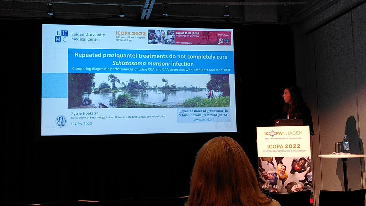 Prof. Poppy Lamberton (@poppylamberton) on Twitter photo <a href="/PytsjeHoekstra/">Pytsje Hoekstra</a> taking about her excellent research on the efficacy of repeated PZQ on #schisto measured using egg counts, DNA, antigen tests @ICOPAnhagen <a href="/LUMC_Leiden/">LUMC Leiden</a> <a href="/PytsjeHoekstra/">Pytsje Hoekstra</a> taking about her excellent research on the efficacy of repeated PZQ on #schisto measured using egg counts, DNA, antigen tests @ICOPAnhagen <a href="/LUMC_Leiden/">LUMC Leiden</a>