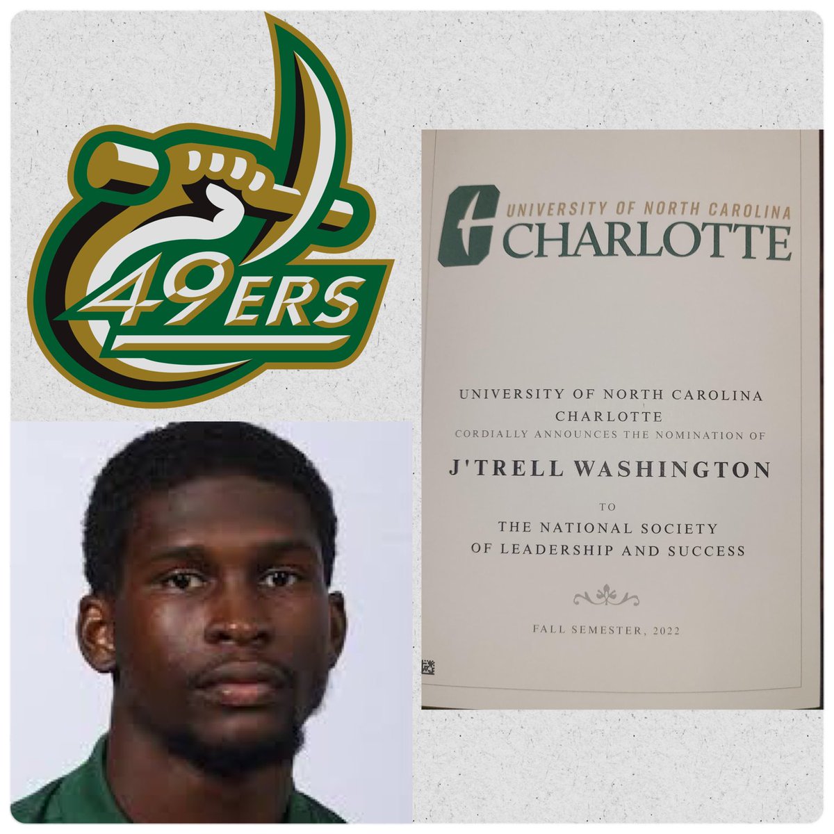 Leadership! On and off the field. ⁦<a href="/Jtrellwash33/">J'TRELL WASHINGTON</a>⁩ Congrats on your accomplishment #Creekboys ⁦<a href="/CharlotteFTBL/">Charlotte Football</a>⁩ ⁦<a href="/mcmavsathletics/">Mallard Creek Athletics</a>⁩