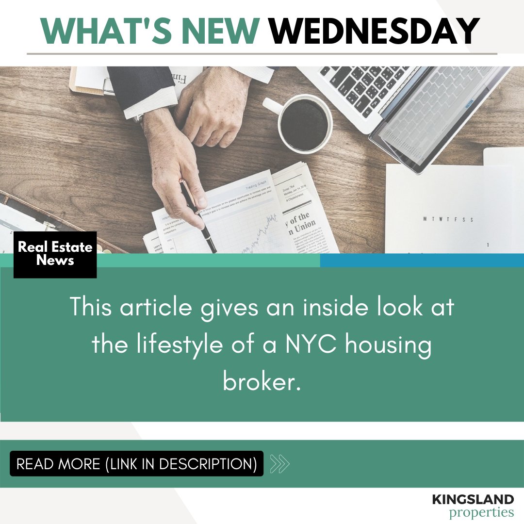 KINGSLANDPR's tweet photo. This is our fifth rendition of our What's New Wednesday series! (8/24/22) This article offers insight into what being a real estate broker in NYC is like! Definitely worth a read, check it out! 
https://t.co/RU2lBDuRAZ
#broker #realestate #nycrealestate #brokerlife #realtor https://t.co/mXvlkEab43