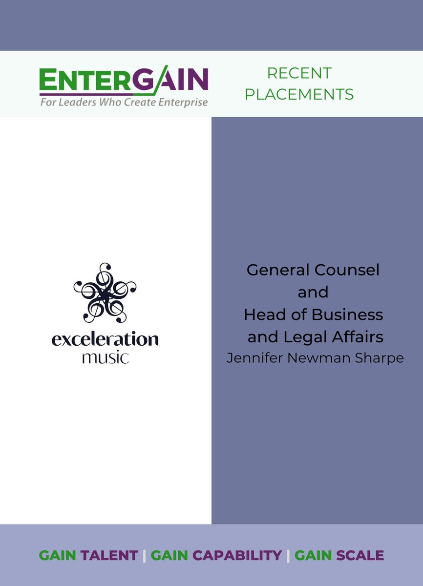 EnterGain's tweet photo. Congratulations to Jennifer and Exceleration Music! https://t.co/yjN2egLdmt