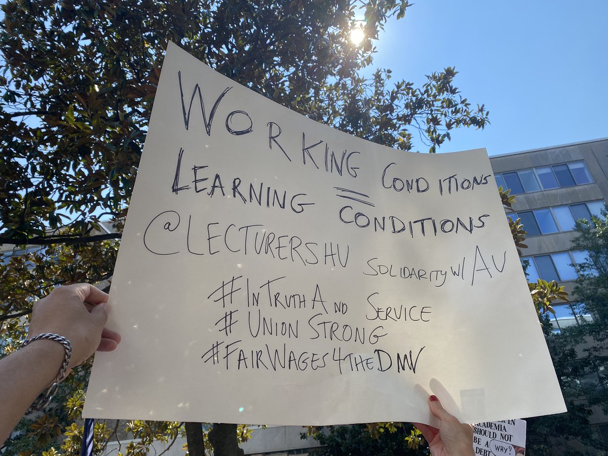 LecturersHU's tweet photo. Solidarity with our comrades @austaffunion in their fight against the union busting admin at @AmericanU 
#UnionStrong
#AStrikeReadyU 
#au2026
#ShowUsSylvia #AUStrikeReady 
#HEinDC #FairWages4All https://t.co/B1LfvkygC0