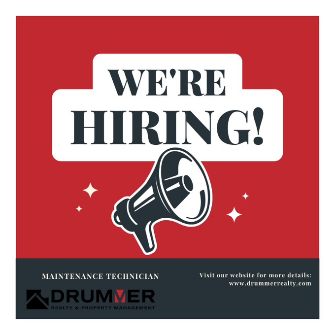DrummerRealty's tweet photo. Drummer Realty &amp; Property Management is seeking a Maintenance Technician to join our growing maintenance team! 

Visit Indeed TODAY to apply!
https://t.co/XiC1sM3PE3 https://t.co/n4hObz1pAz
