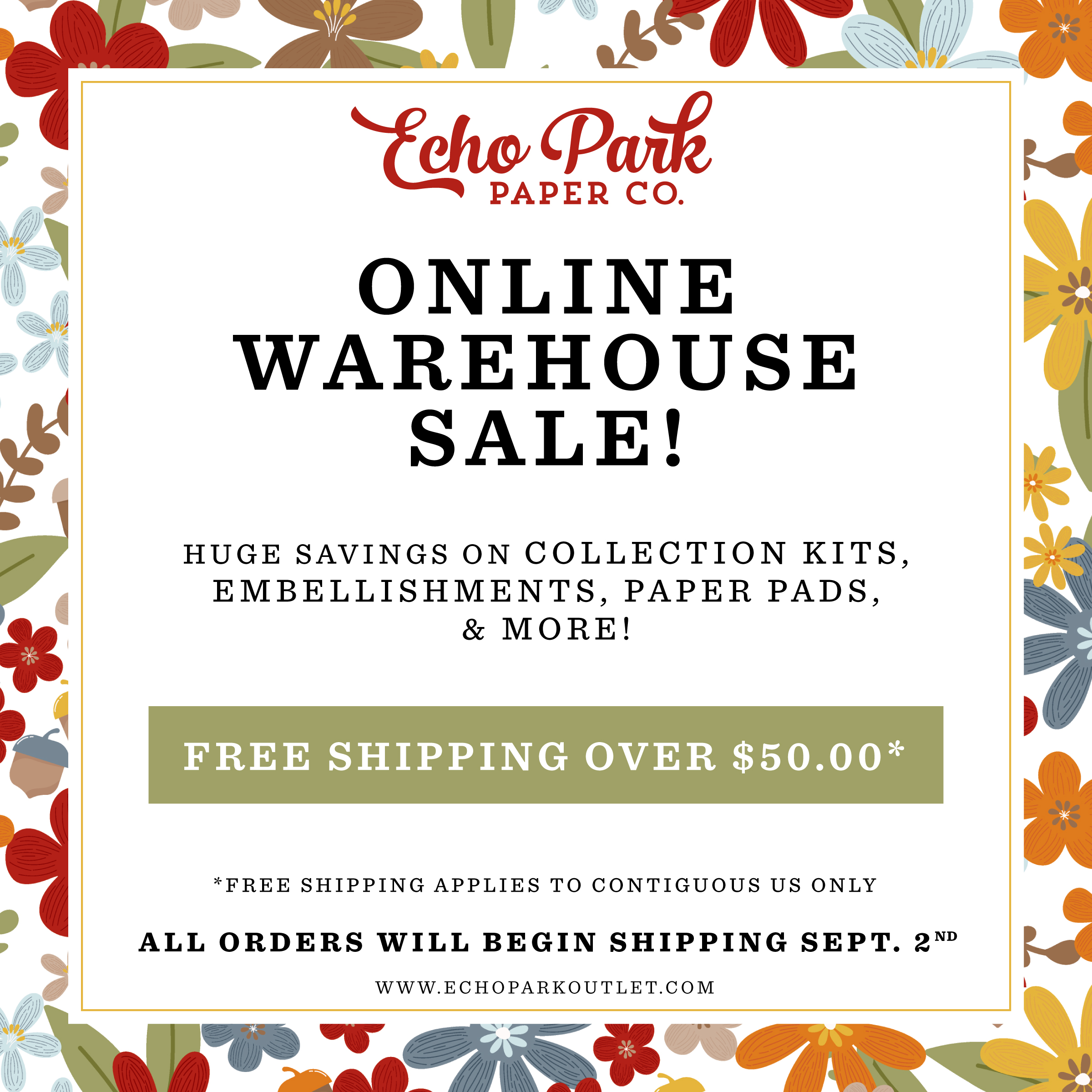 Echo Park Paper Co. on X: Our Online Warehouse Sale starts today! Shop  early for the best selection! Click here to shop:    / X