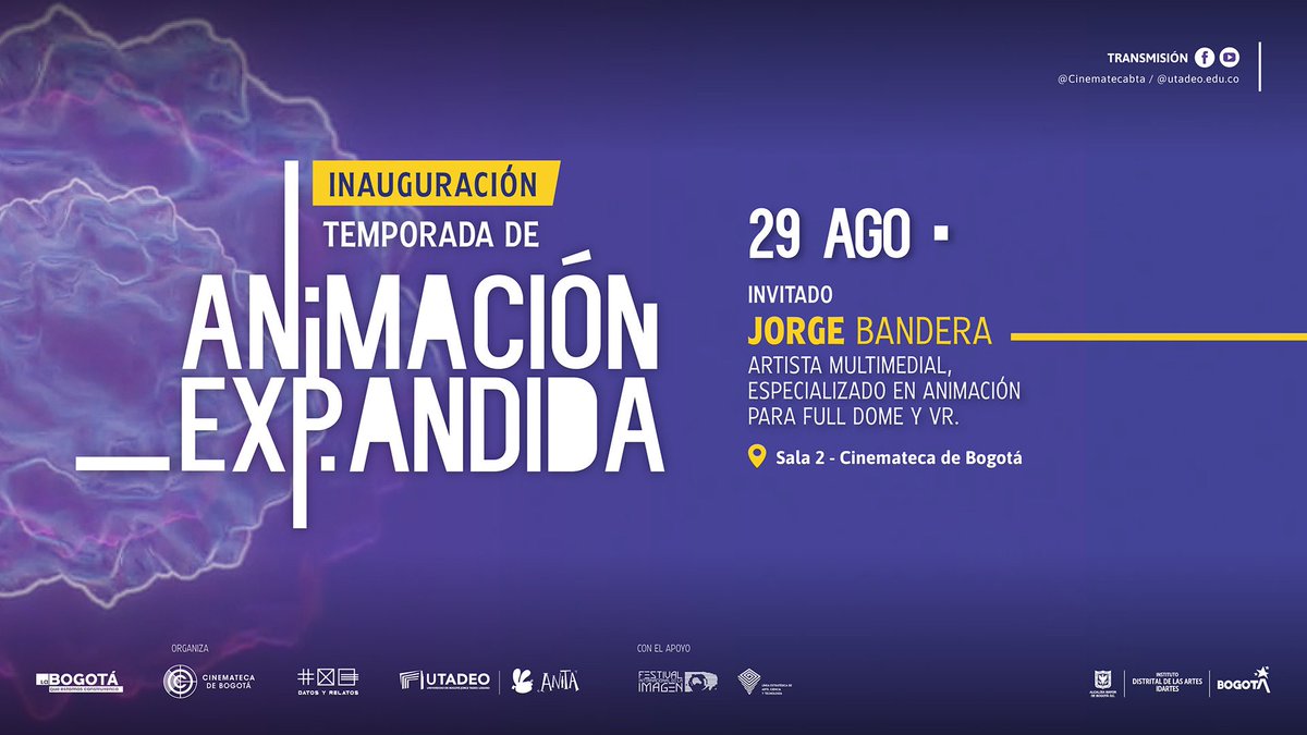 JorgeBandera15's tweet photo. Inauguración temporada de animación expandida de la Cinemateca de Bogotá @CinematecaBta y el programa de realización en animación de la UJTL.
#animation #generative #expandedanimation #generativeart #JorgeBandera #generativedesign #motion #coding #creativecoding https://t.co/BVNh6zhlDE