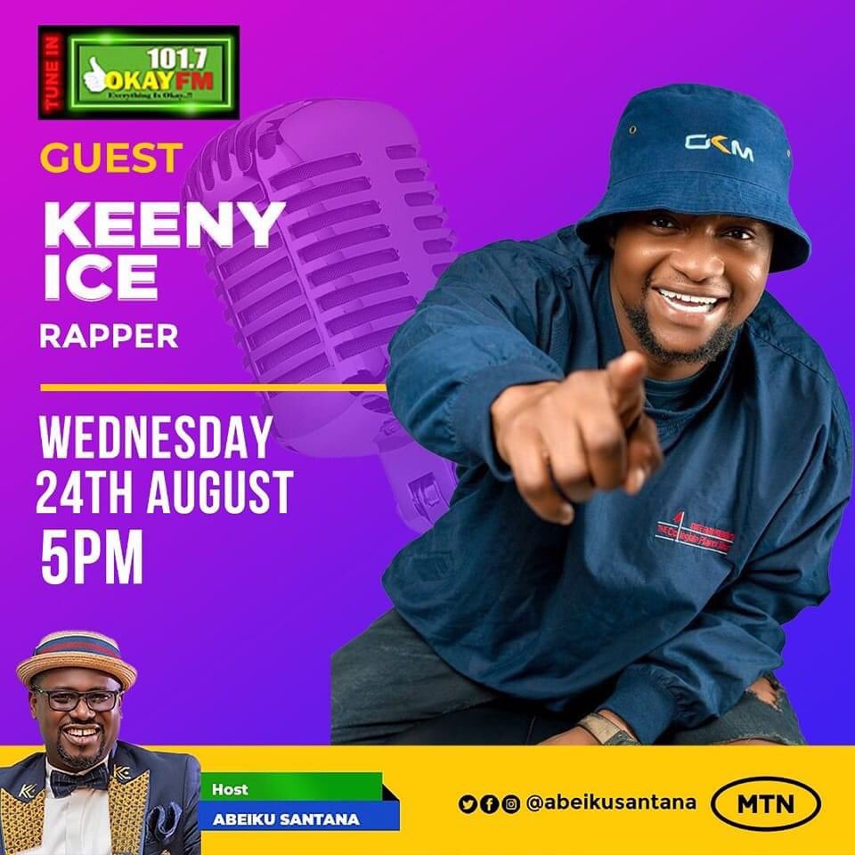keeny_freaks's tweet photo. Coming up at 5PM today.
@KeenyIce live on @Okay1017fm with @AbeikuSantana. Keep listening to the #SoundCheckEp on all platforms including https://t.co/0cgOLL2qcB.
1. Apple music - https://t.co/aGXLp4L1gi
2. Audiomack - https://t.co/fMs59YSwO0 https://t.co/hf99P1WKbH