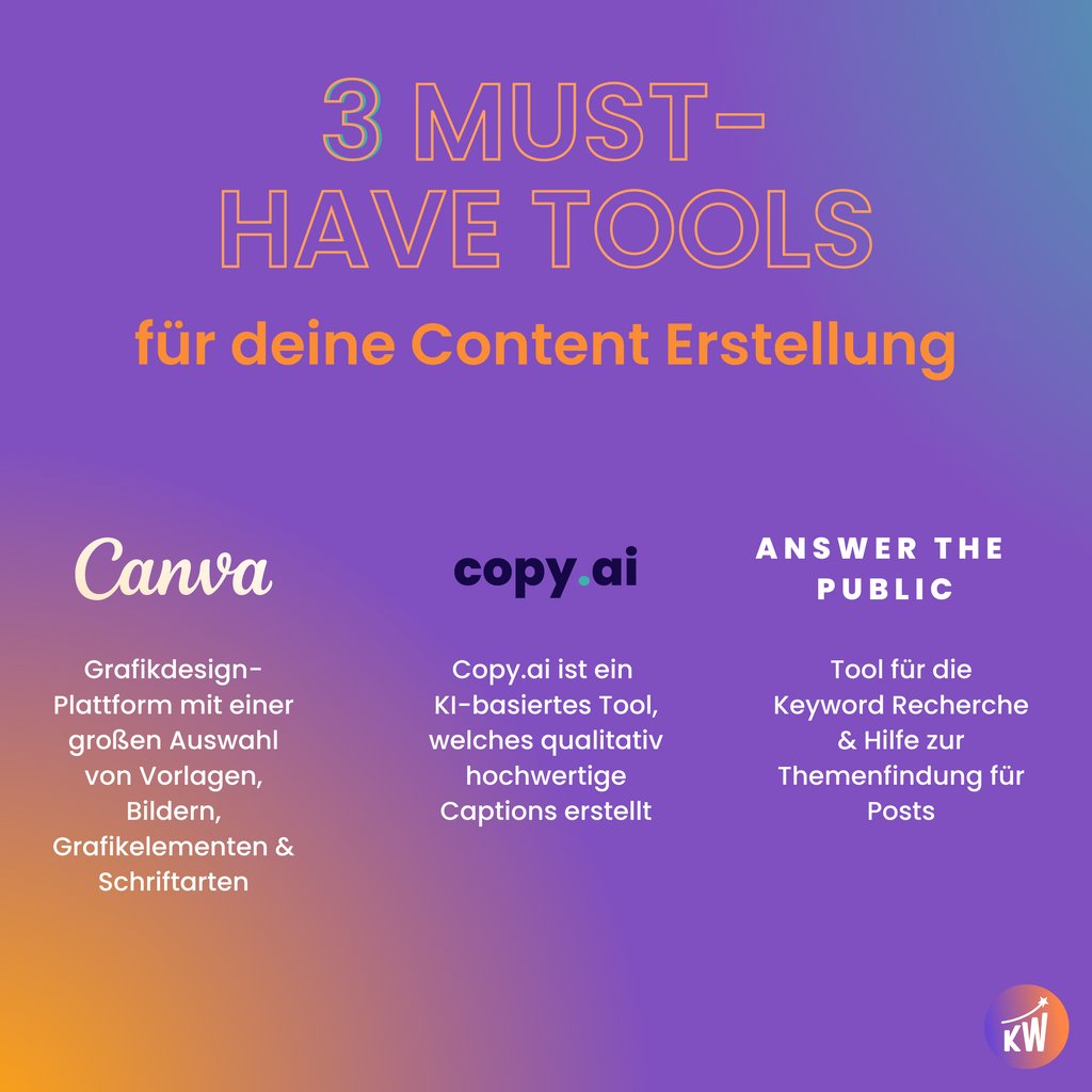 klickwunder's tweet photo. Du willst gerne guten Content machen, aber hast keine Ahnung wo du anfangen sollst? 🤯

Genau so ging es uns allen mal und deshalb haben wir dir 3 hilfreiche Tools für deine Content Erstellung zusammengestellt. 

#klickwunder #berlin #contenttools #canva #copyai #answerthepublic https://t.co/K0352nwpUf