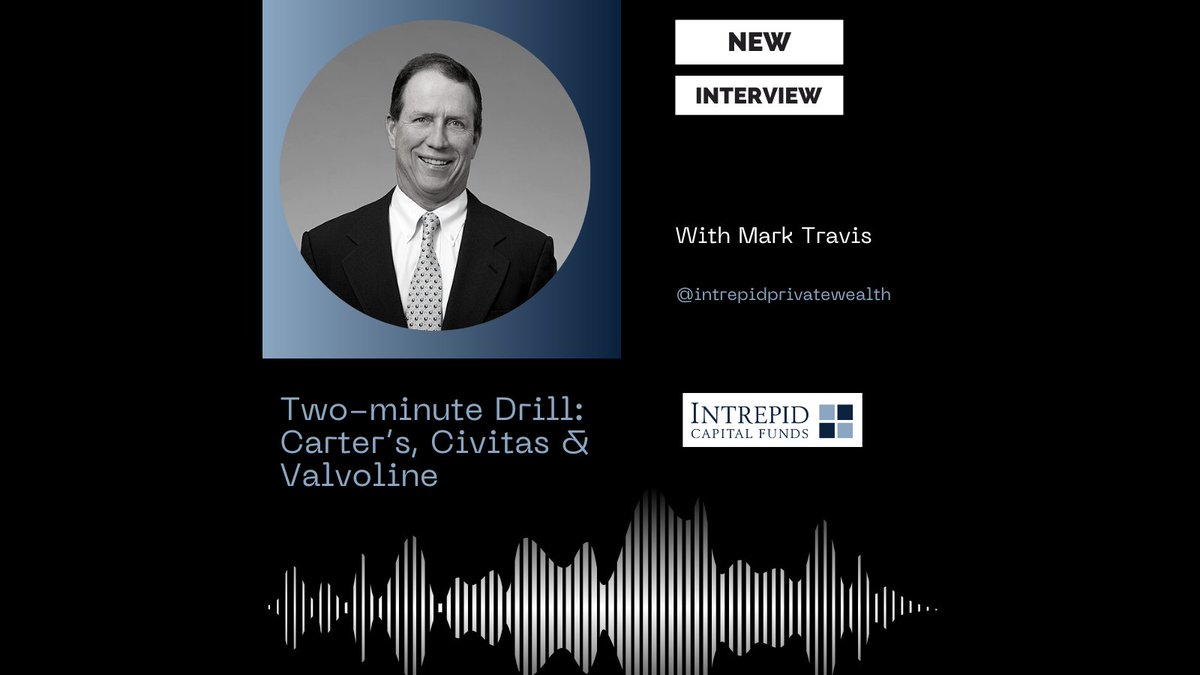intrepidcapital's tweet photo. Our president and CEO, Mark Travis, appeared on @CNBC’s ‘Two-minute Drill’ and shared his top picks and why: Carter’s, Civitas, and Valvoline. Check out the full segment below: https://t.co/GfPmi65aW5 https://t.co/UaJw6aMj71