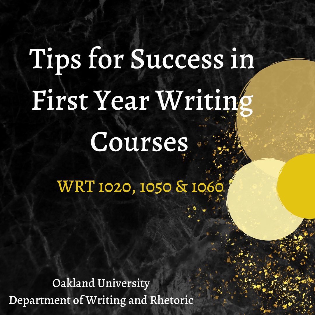 OUWRT's tweet photo. If you’re nervous for first year writing courses (or know someone who is), never fear—there are resources specifically for YOU!!
#oaklanduniversity #thisisou #writing #studentwriting #students #studentwriters #rhetoric #composition #firstyearwriting #freshmancomposition https://t.co/satOEBdt56