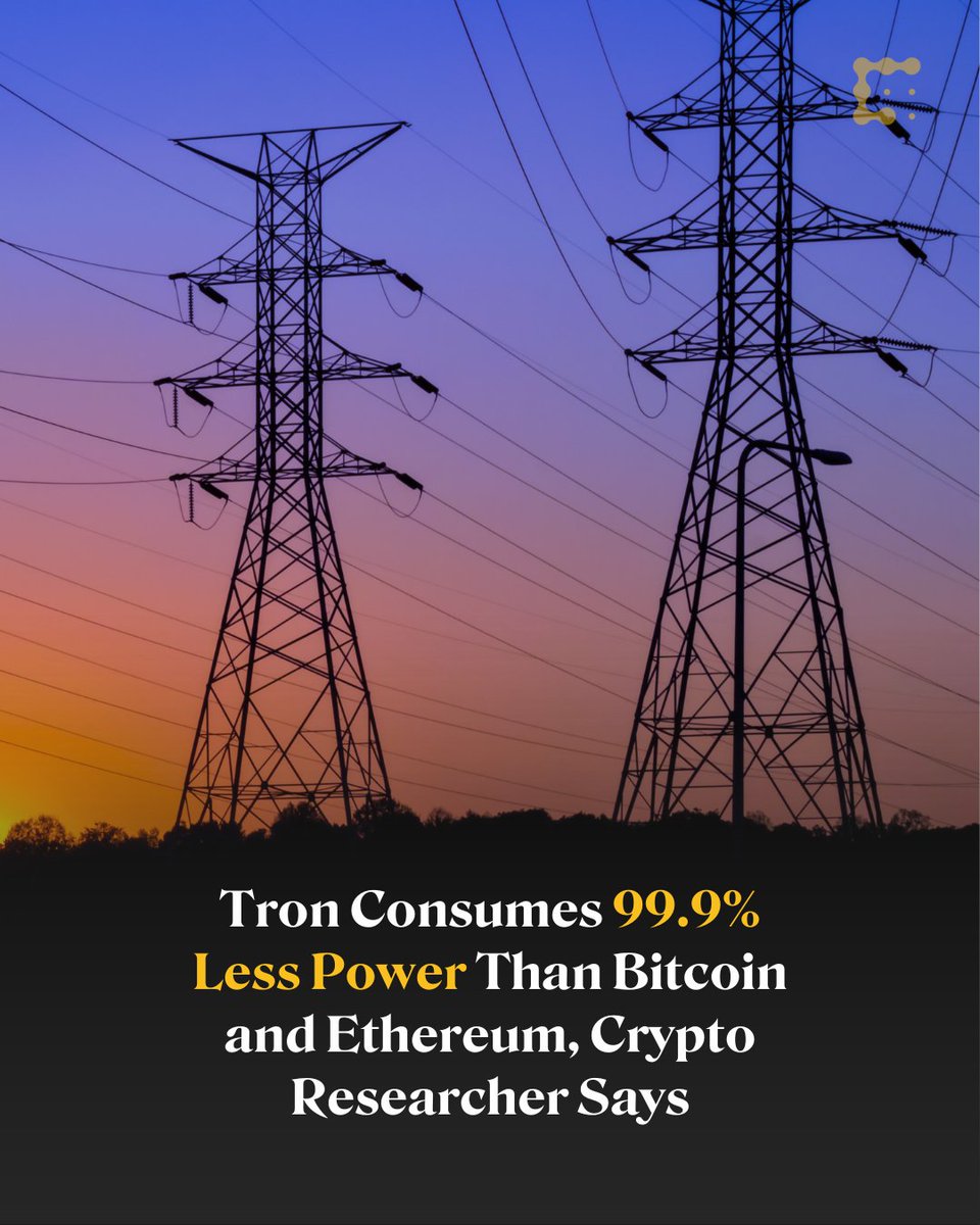 CoinDesk's tweet photo. Crypto gets a bad rap for its environmental impact, but not all blockchains are created equal. 

A new report shows @trondao is one of the most sustainable blockchains.
https://t.co/QLbkTh4PFl https://t.co/mGHw8PxKiY