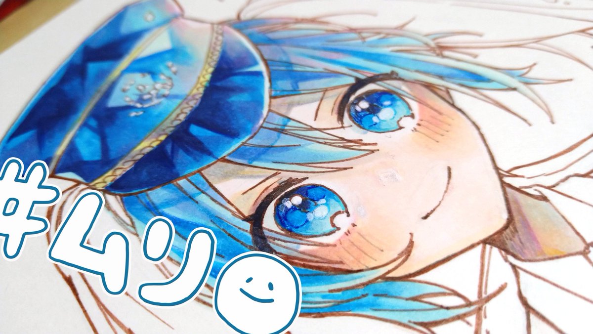 Nymphaea376636's tweet photo. ここまで塗ったあとでお顔の配置狂いに気づいちゃったんですけどぴぇ……………、 https://t.co/jV04xiU063