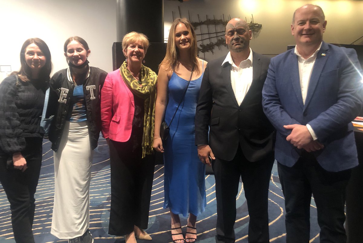 PeterRyanEire's tweet photo. Ka Pai a chairde. A night for the ages as we launched Hemi Kelly’s te reo Māori version of Brian Friel’s Translations at Auckland Writers Festival. Blessed to be joined by Vincent O’Sullivan who wrote a poem for the publication as Seamus Heaney did in 1980. https://t.co/h2sQJ8GJmb