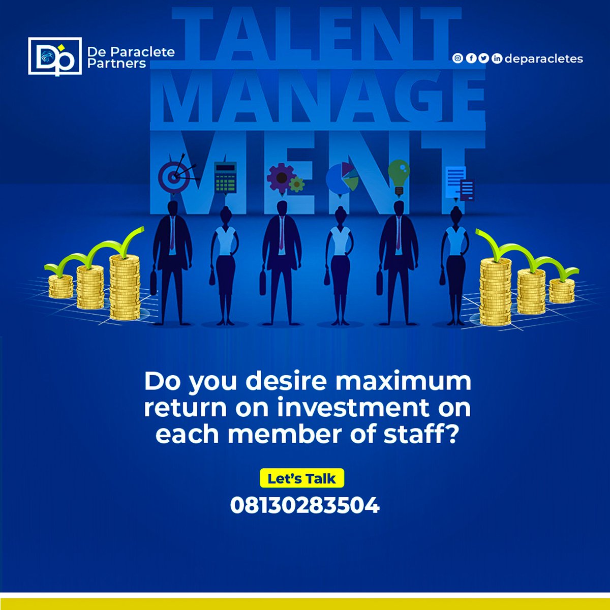 deparacletes's tweet photo. Show me your employees and I'll tell you the state and future of your organization. The key factors that influences employee performance are: Training and Development, Employee Engagement&amp;Company culture among others. 

Let's walk you through these processes.We are here for you. https://t.co/0BpuCdd5ti