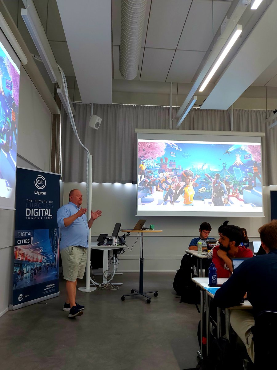HTarabichi's tweet photo. @tuukkay  from @MesenseiLtd  talking about practical and real life examples about #platforms during  #eitdigitalsummerschool #digitalcities at #aaltouniversity.
@EIT_Digital https://t.co/tRJqTn42P1