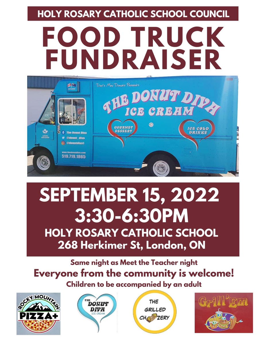 2️⃣ weeks until the first day of school! <a href="/holy_rosary_cs/">HOLY ROSARY Catholic Elementary School</a> Food Truck Fundraiser is coming up on September 15, coupled with Meet the Teacher night.