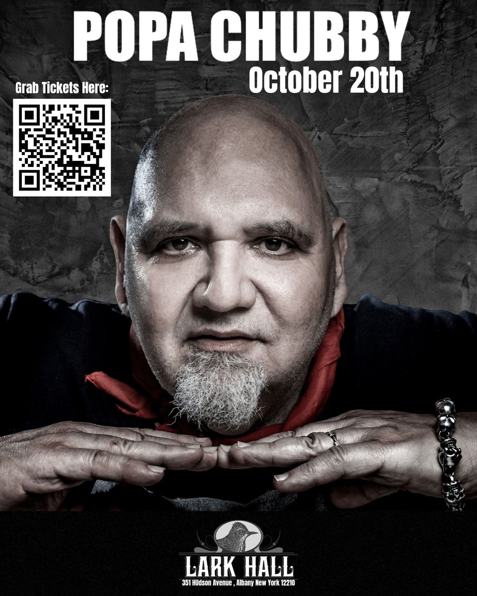 Popa Chubby hits our stage October 20th! 

Tickets are on sale now! 
eventbrite.com/e/popa-chubby-…

#larkhallalbany #larkhall #albanyny #popachubby