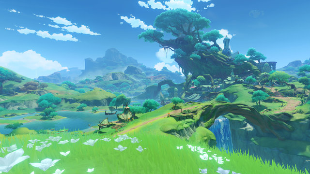 「『原神』Ver.3.0アプデ配信開始!新地域「スメール」がついに開放-ティナリら」|⚡Game*Spark⚡のイラスト