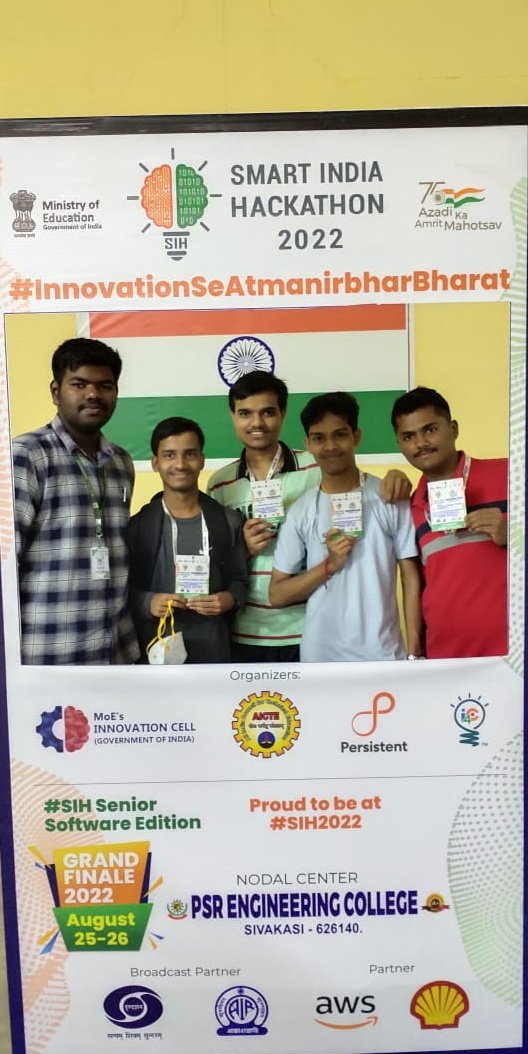 Smart India Hackathon 2022
Snap with participants
#PSREC
#PM_ModiAtSIH #SIH2022 #InnovationSeAtmanirbharBharat