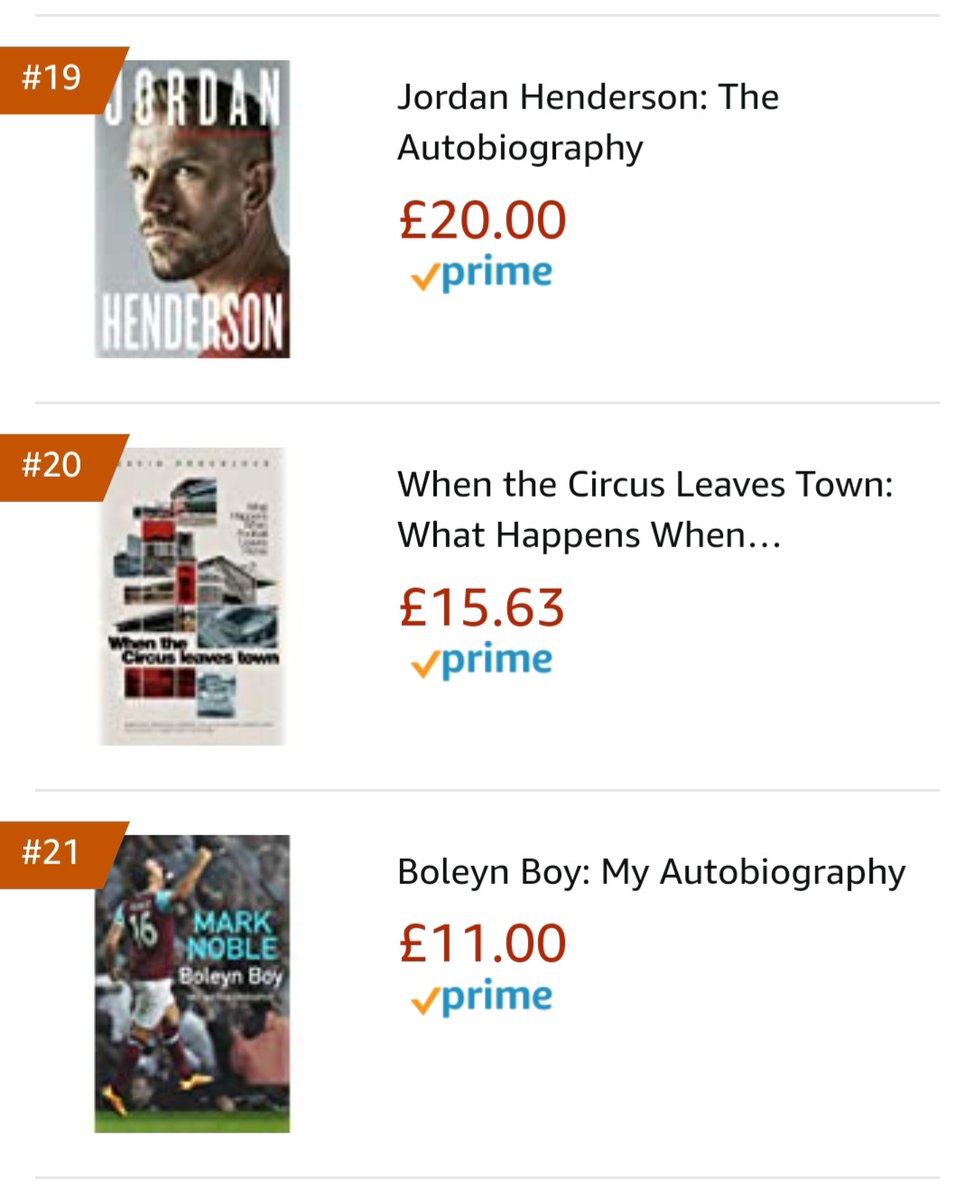 fslconsult's tweet photo. #WhentheCircusLeavesTown is #20 in Amazon's football's Hot New Releases, ahead of Mark Noble, but behind Jordan Henderson!
#WTCLT https://t.co/XwmHDQSfDK