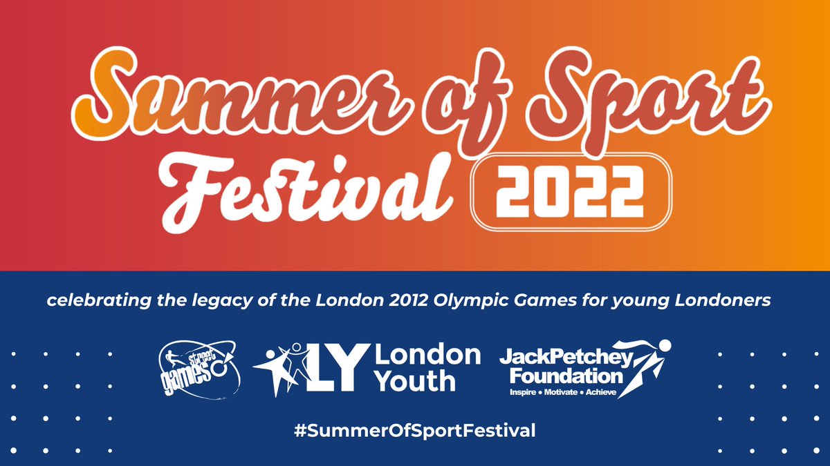Tomorrow, we are hosting our #SummerOfSportFestival!

To celebrate 10 years since London 2012, in partnership with <a href="/StreetGames/">Games Street</a> and <a href="/JPFoundation/">Jack Petchey Fdn</a>, we will be bringing 1000 young Londoners together to try out 25 different sports!