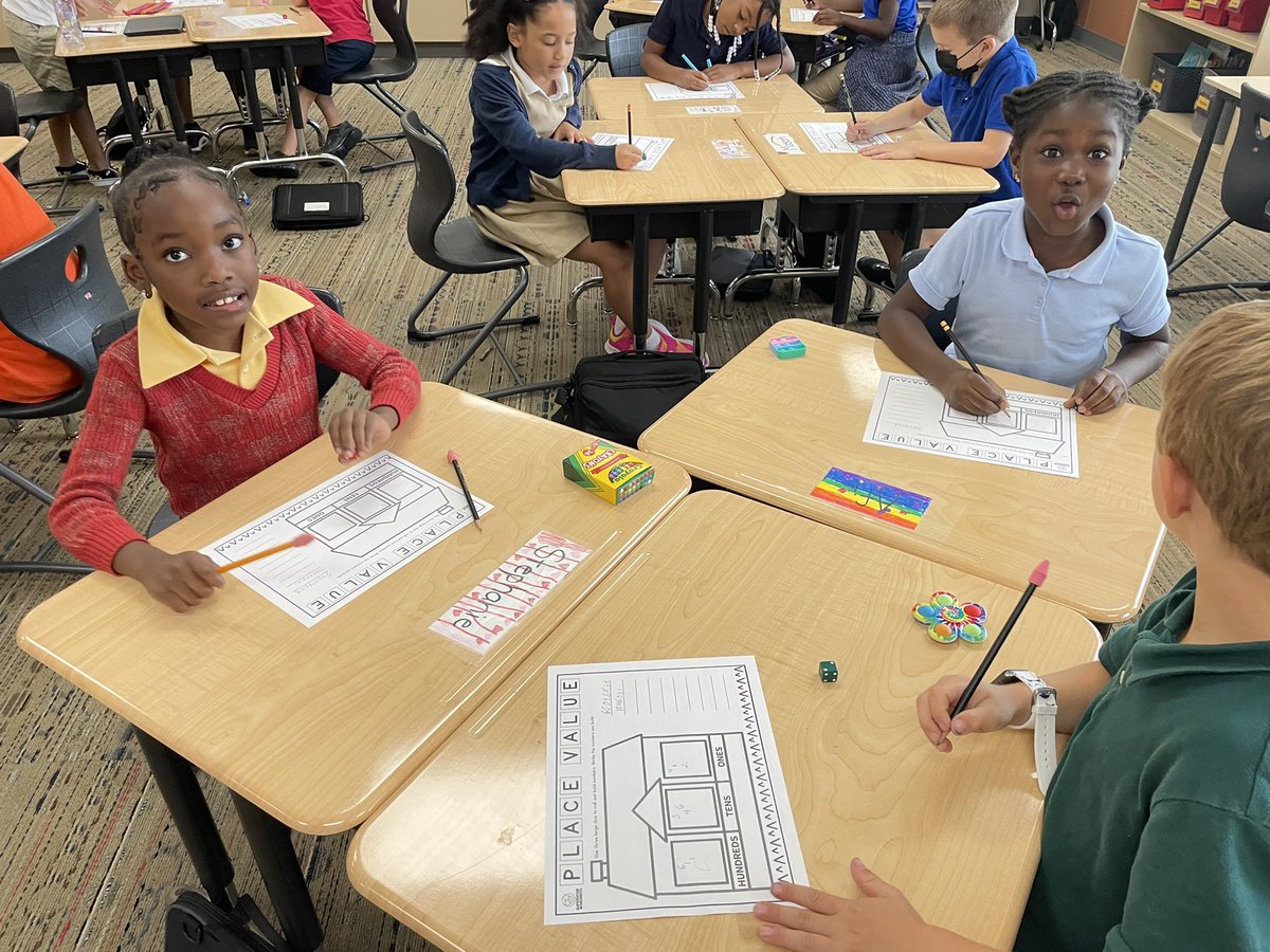 MrsWall6's tweet photo. Place value IN THE HOUSE!! #pikeproud https://t.co/jOwQn94MGD