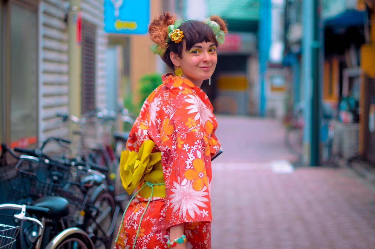 The second time I got to wear yukata this year was for a live show of <a href="/mobandjapan/">モテギスミスバンド</a> and <a href="/NOPPERA_band/">のっぺら</a> at <a href="/uscita315/">高円寺ウシータ【日曜日10:00オープン】</a> 💕👘