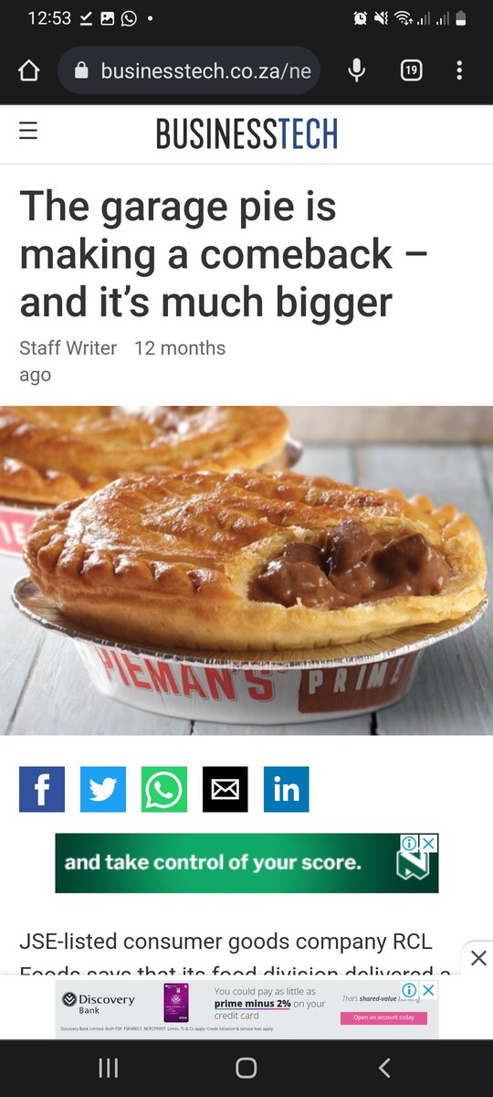 Tshepo_sebino's tweet photo. ..the employer successfully managed to offer employees peanuts because they consider their employees as #CheapLabour.
Within the first two years after the 2019 #WageNegotiations , piemans continued to expand their operations and introduced a new line of product #BigDealPies. https://t.co/l2mPuQyrzO