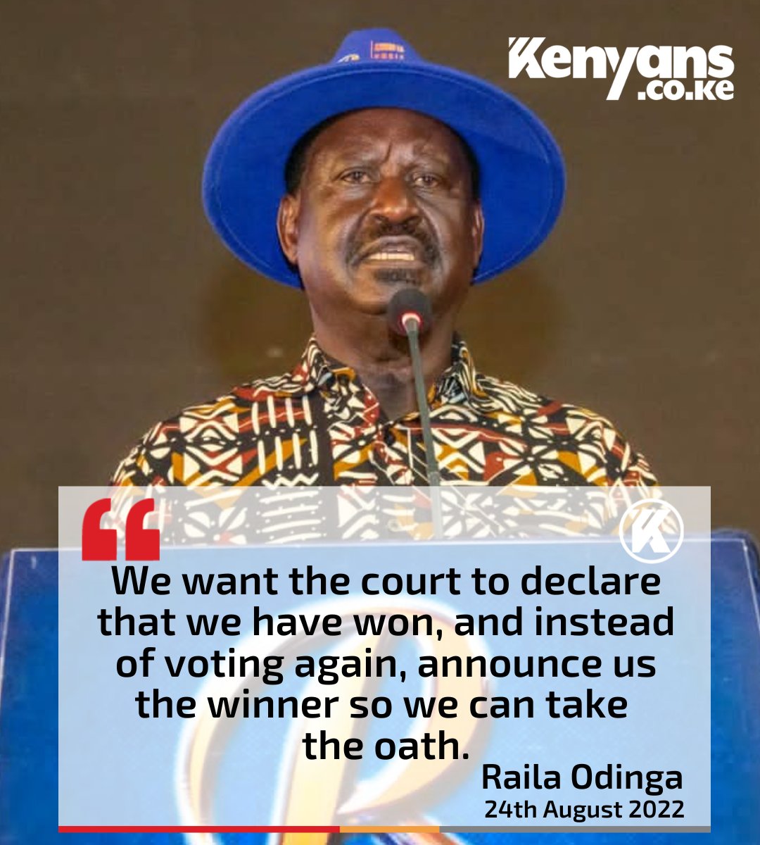 Kenyans's tweet photo. We want the court to declare that we have won - Raila Odinga https://t.co/iotmM1Dy6u